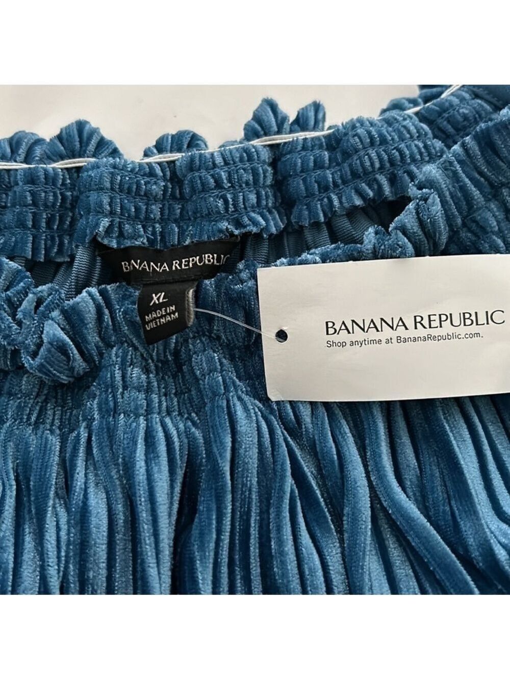 NWT Banana Republic Off The Shoulder Velvet Pleated Too - Picture 9 of 12